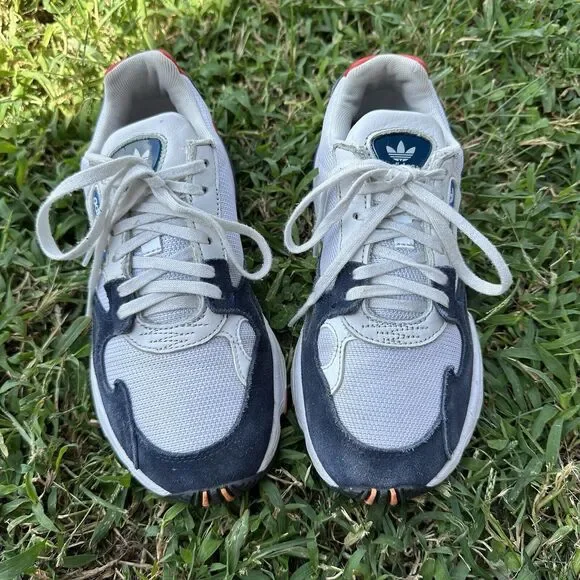 Adidas Originals Women’s Size 6 Shoes Falcon Crystal White Collegiate Navy - Picture 2 of 12